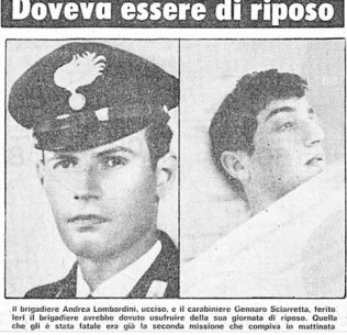 Foto brigadiere Andrea Lombardini e Gennaro Sciarretta